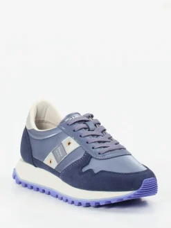 – Sneaker aus Veloursleder Lavendel-Blauer