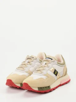 – Sneaker aus Veloursleder und Mesh-Blauer