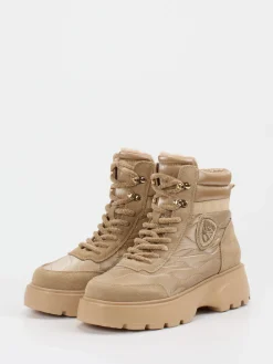 – Stiefelette aus Nylon und Veloursleder-Blauer New