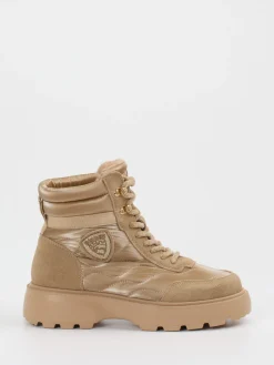 – Stiefelette aus Nylon und Veloursleder-Blauer New