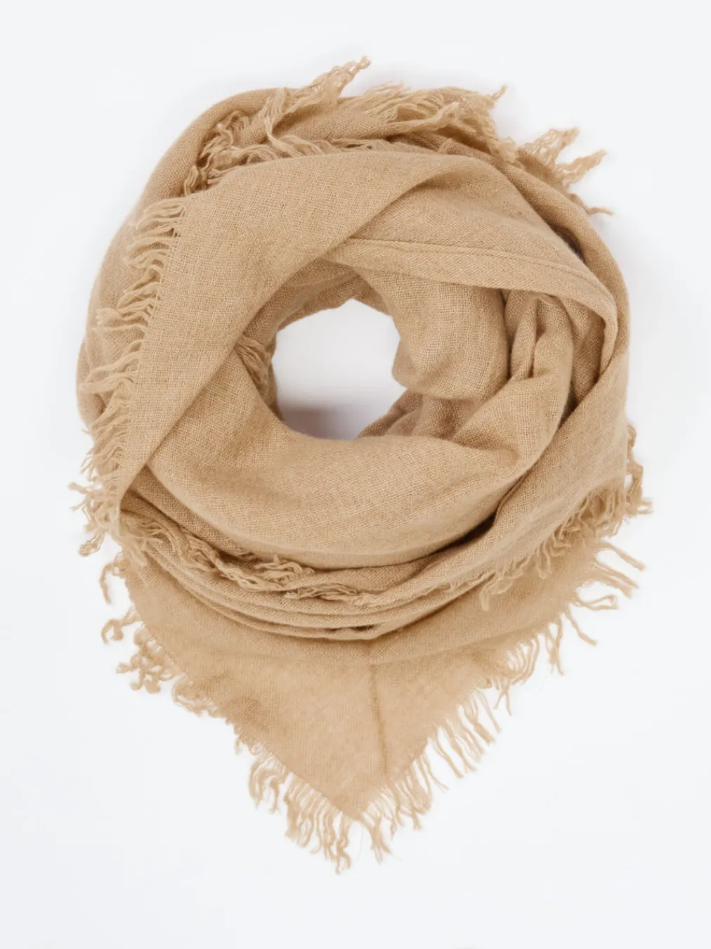 – Dreieckstuch aus Textil in Sandbeige-Blui New