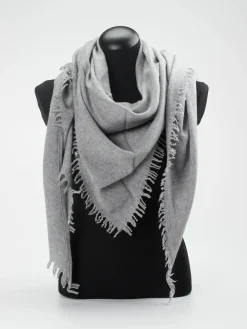 – Dreieckstuch aus Wolle-Kaschmir-Mix hell-Blui New