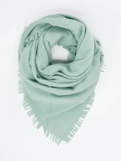 – Dreieckstuch aus Wolle-Kaschmir Salbei-Blui Best