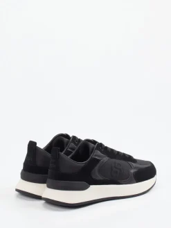 – Low-Top Sneaker aus Velour/Textil-Boss Sale