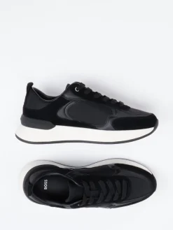 – Low-Top Sneaker aus Velour/Textil-Boss Sale