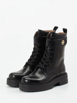 – Schnürboots aus glänzendem Leder-Boss Online