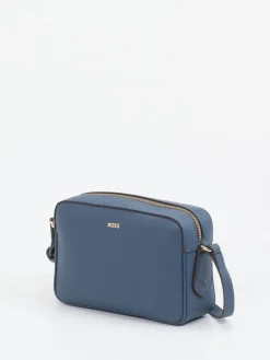 – Umhängetasche aus Leder in Jeans-Boss New