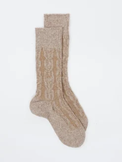 – Stricksocken aus Wolle in Beige-Burlington Discount