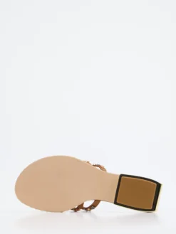 – Pantolette aus Kalbleder cognac-CAFèNOIR Outlet