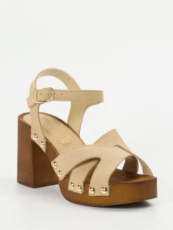 – Plateau-Sandalen aus Veloursleder-CAFèNOIR Hot