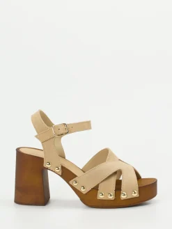 – Plateau-Sandalen aus Veloursleder-CAFèNOIR Hot