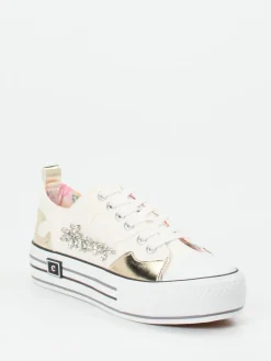 – Plateau-Sneaker aus Textil mit Goldakzenten-CAFèNOIR Best