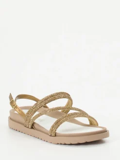 – Riemchensandale aus Metallicleder-CAFèNOIR Sale