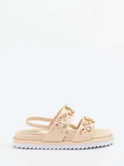 – Sandalen aus Kalbleder mit Strass-CAFèNOIR Discount