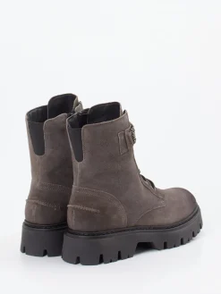 – Schnürboots aus Veloursleder Taupe-CAFèNOIR Sale