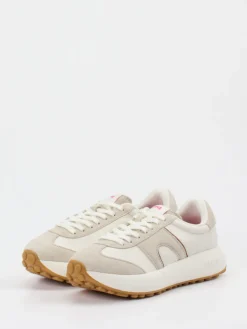 – Retro-Sneaker aus Velours- und Glattleder Offwhite-Camper Best