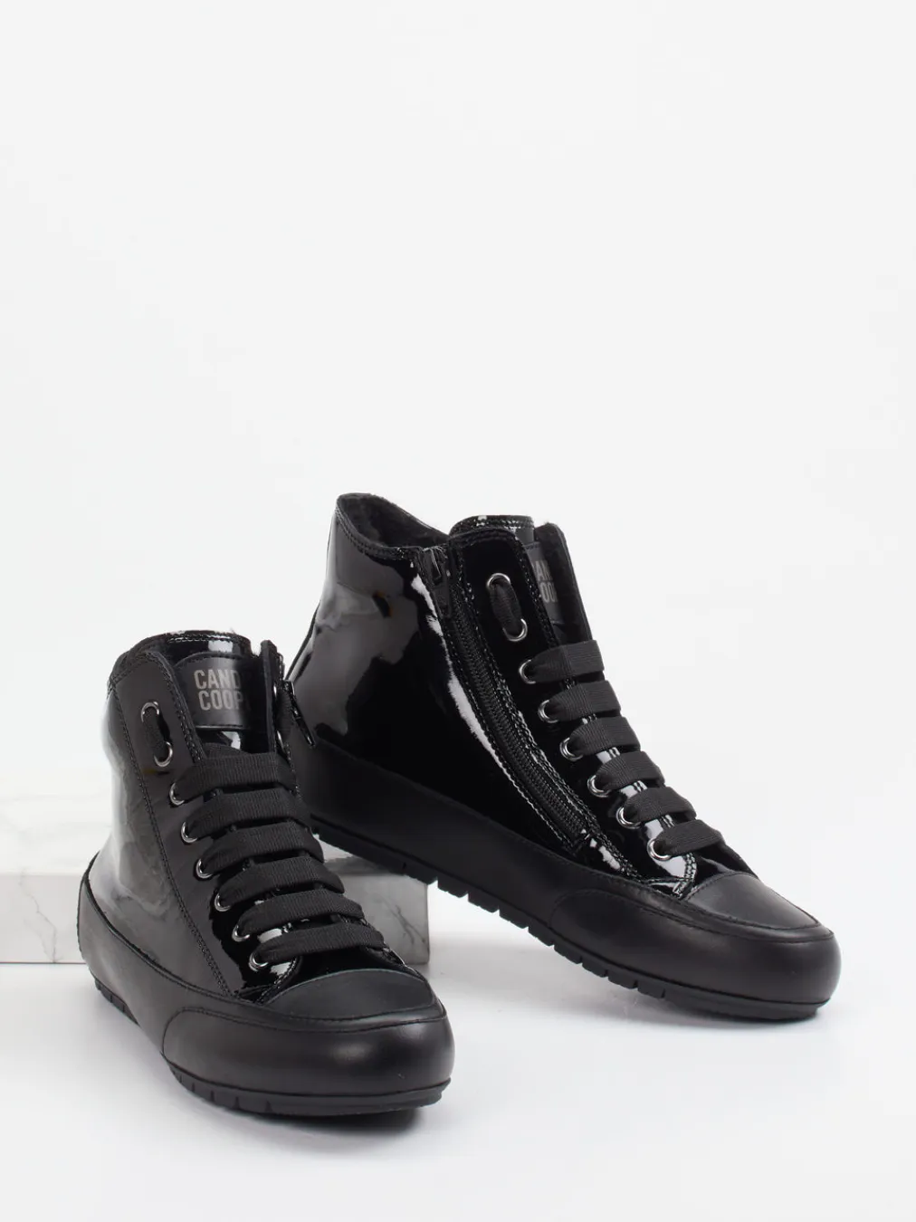 – High-Top Sneaker aus Lackleder-Candice Cooper Discount