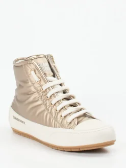 – High-Top Sneaker aus Metallicleder-Candice Cooper Online
