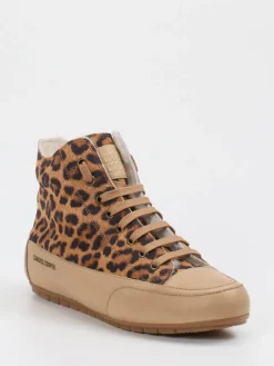 – High-Top Sneaker aus Veloursleder Leoprint-Candice Cooper Clearance