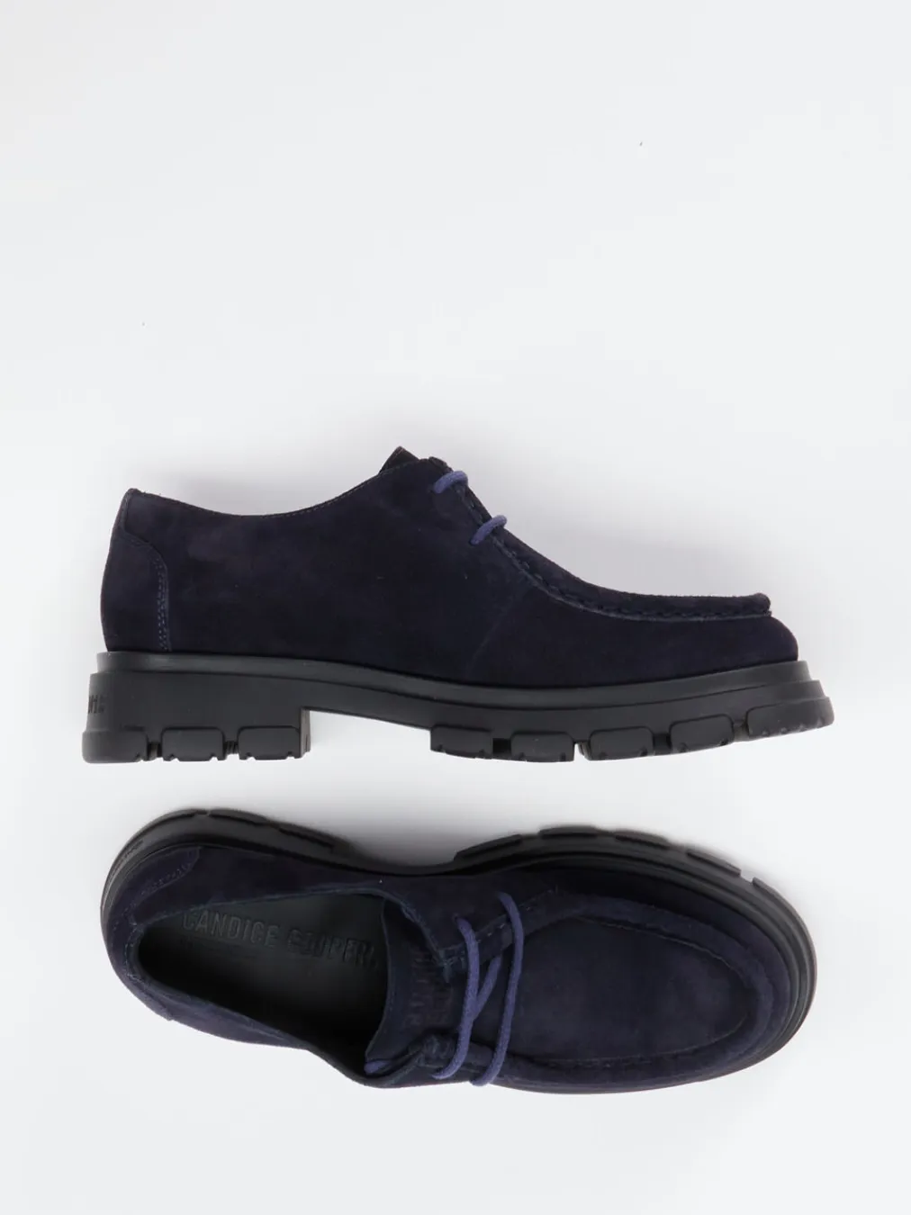 – Schnürschuh aus Veloursleder Dunkel-Candice Cooper Sale