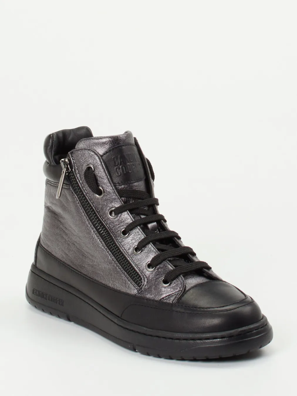 – Sneaker aus Kalbleder in Anthrazit-Candice Cooper New