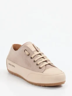 – Sneaker aus Velours- und Glattleder Beige-Candice Cooper New