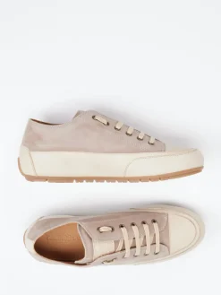 – Sneaker aus Velours- und Glattleder Beige-Candice Cooper New