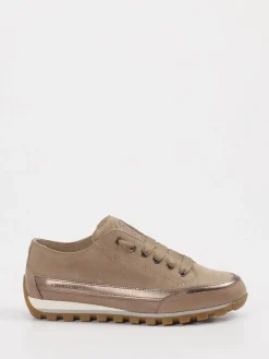 – Sneaker aus Leder-Velours-Mix beige-Candice Cooper Sale