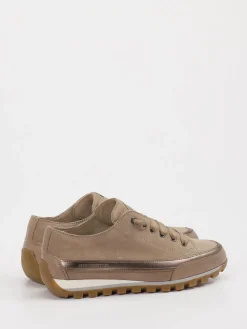 – Sneaker aus Leder-Velours-Mix beige-Candice Cooper Sale