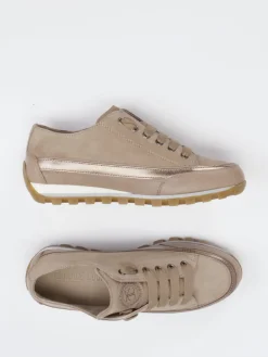 – Sneaker aus Leder-Velours-Mix beige-Candice Cooper Sale