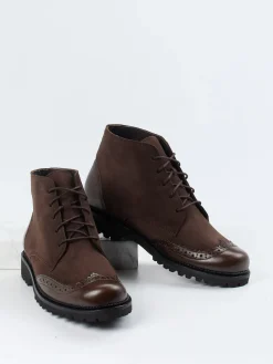 – Brogue-Boots aus Veloursleder-Christian Dietz Outlet