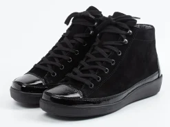 – High-Top-Sneaker aus Velours- & Lackleder-Christian Dietz Outlet