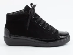 – High-Top-Sneaker aus Velours- & Lackleder-Christian Dietz Outlet