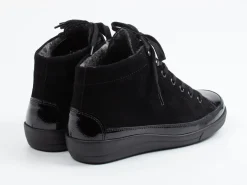 – High-Top-Sneaker aus Velours- & Lackleder-Christian Dietz Outlet