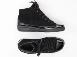 – High-Top-Sneaker aus Velours- & Lackleder-Christian Dietz Outlet