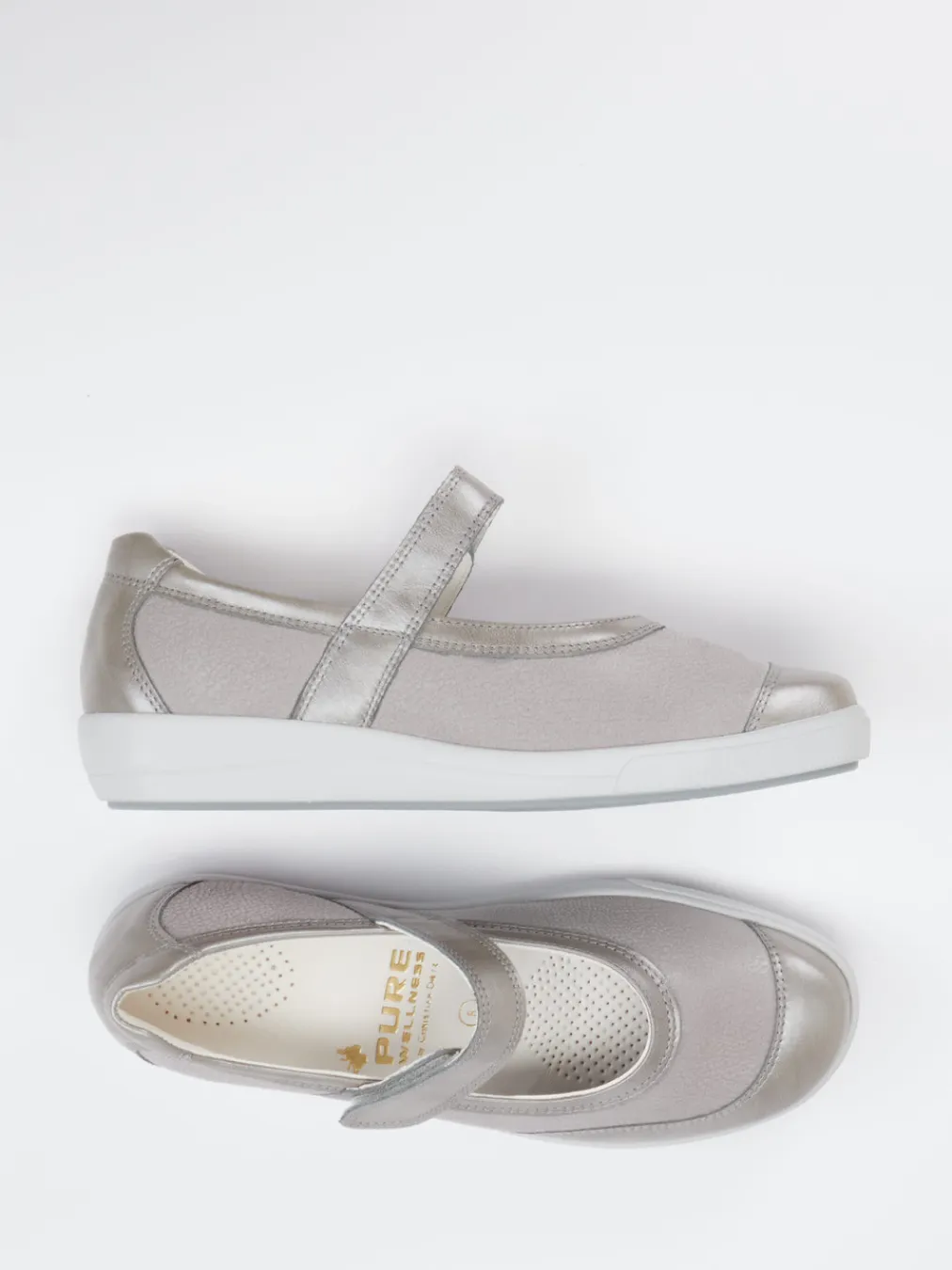 – Mary Janes aus Stretchleder silbergrau-Christian Dietz New
