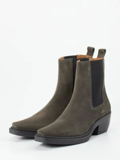 – Chelsea Boots aus Veloursleder oliv-Copenhagen Hot