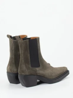 – Chelsea Boots aus Veloursleder oliv-Copenhagen Hot