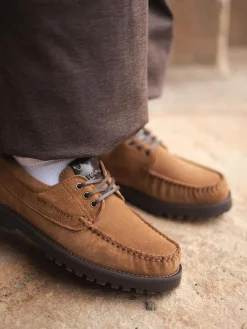 – Schnürschuh aus Veloursleder cognac-Copenhagen Sale