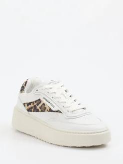 – Sneaker aus Kalbleder mit Leoprint-Copenhagen Best