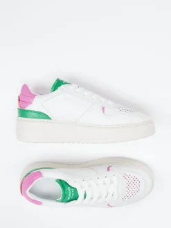 – Sneaker aus Kalbleder mit Color-Blocking-Copenhagen Hot