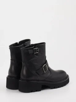 – Biker-Stiefelette aus Leder-Di Lauro New