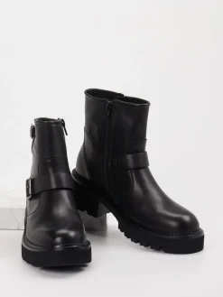 – Biker-Stiefelette aus Leder-Di Lauro New