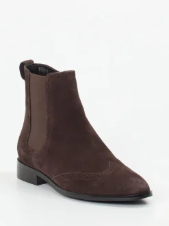 – Chelsea Boots aus Veloursleder Dunkel-Di Lauro Hot