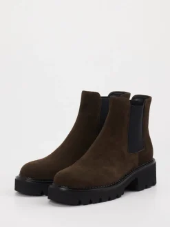 – Chelsea Boots aus Veloursleder Dunkel-Di Lauro Hot
