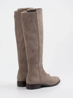 – Kniehohe Stiefel aus Veloursleder Taupe-Di Lauro Hot