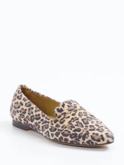 – Loafer aus geprägtem Leder in Leoprint-Di Lauro New