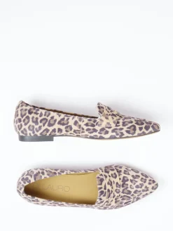 – Loafer aus geprägtem Leder in Leoprint-Di Lauro New