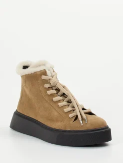 – High-Top Sneaker aus Veloursleder sand-Donna Carolina Best