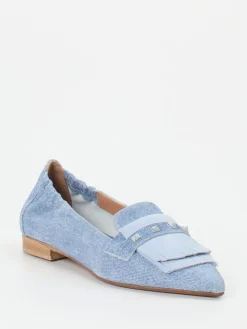 – Loafer aus Veloursleder in Denim-Optik-Donna Carolina